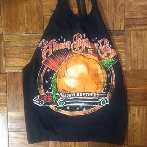 ALLMAN BROTHERS BAND HALTER TOP BLACK, SZ MED